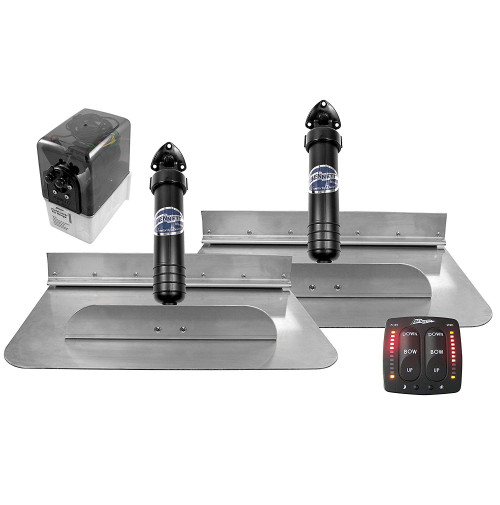Classic Series Hydraulic Trim Tab Kit with Electronic Indicator Control - EIC Switch - 12V - 6BT-50001-51-00 - 1812EIC - 5000151 - Bennett Marine